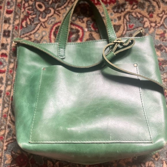 Portland Leather Green Bag - Picture 3 of 7